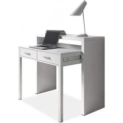 Pegane Table Console Extensible Convertible En Bureau Coloris Blanc Artik - L... -Magasin Dépôt Privé table console extensible convertible en bureau coloris blanc artik longueur 985 x hauteur 875 x profondeur 36 70 cm 10515768 27256566 1140x1140