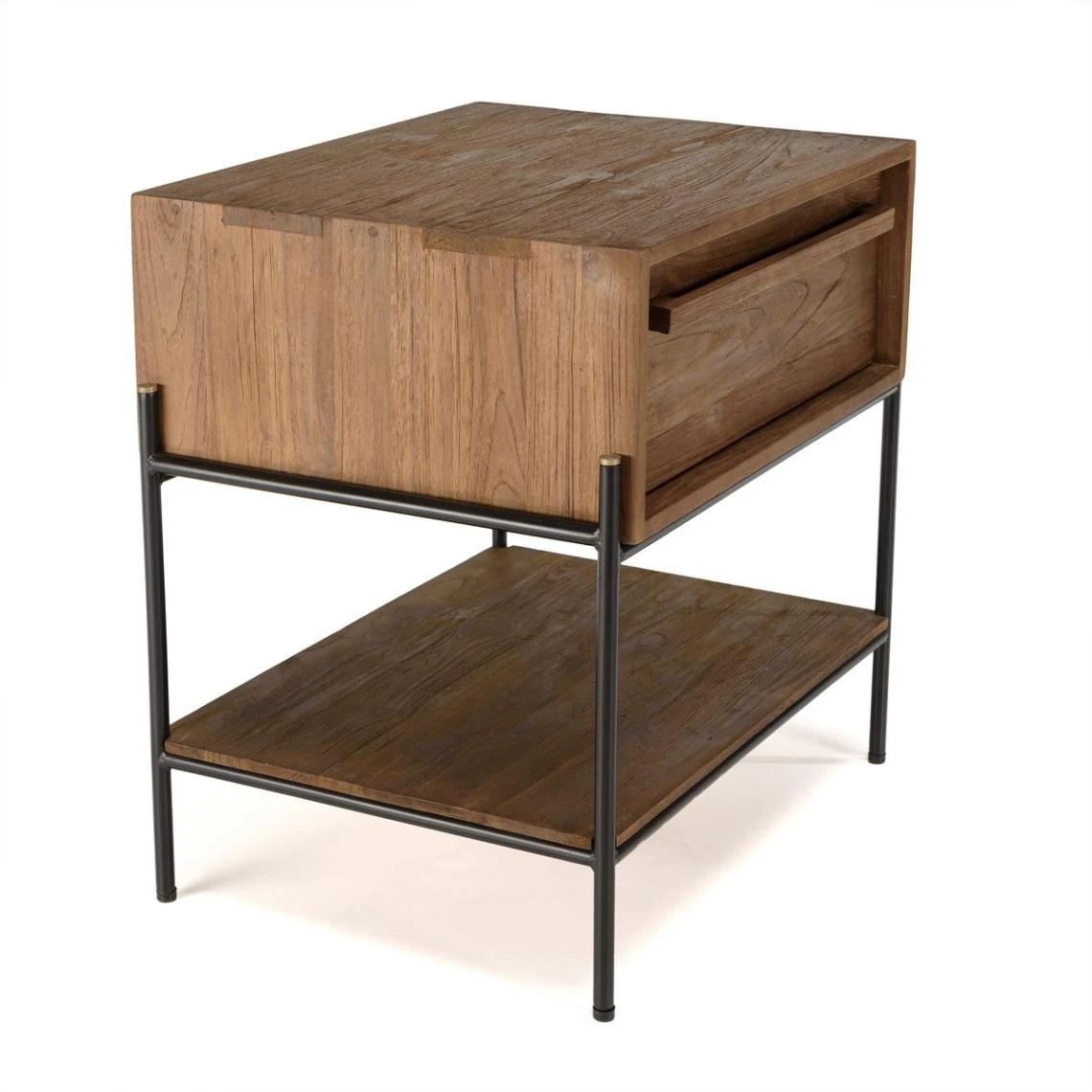 MACABANE Table De Chevet 1 Niche Bois De Teck Recyclé 8 MACABANE Table De Chevet 1 Niche Bois De Teck Recyclé – Image 8