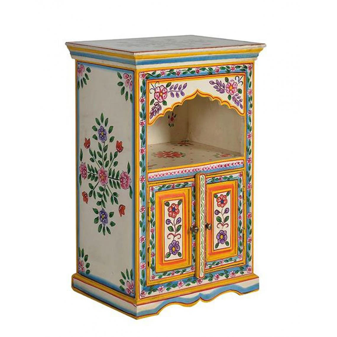 Pegane Table De Chevet En Bois Manguier Multicolore - Longueur 48 X Profondeu... 1 Pegane Table De Chevet En Bois Manguier Multicolore - Longueur 48 X Profondeu...