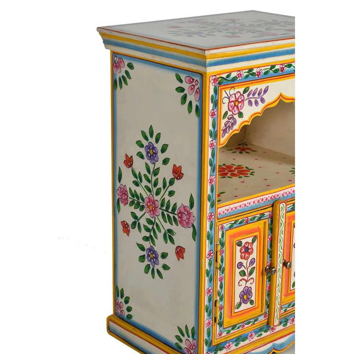 Pegane Table De Chevet En Bois Manguier Multicolore - Longueur 48 X Profondeu... 2 Pegane Table De Chevet En Bois Manguier Multicolore - Longueur 48 X Profondeu... – Image 2