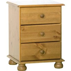 Visiodirect Table De Chevet Enfant De 3 Tiroirs En Bois Coloris Miel - Longueur 34...