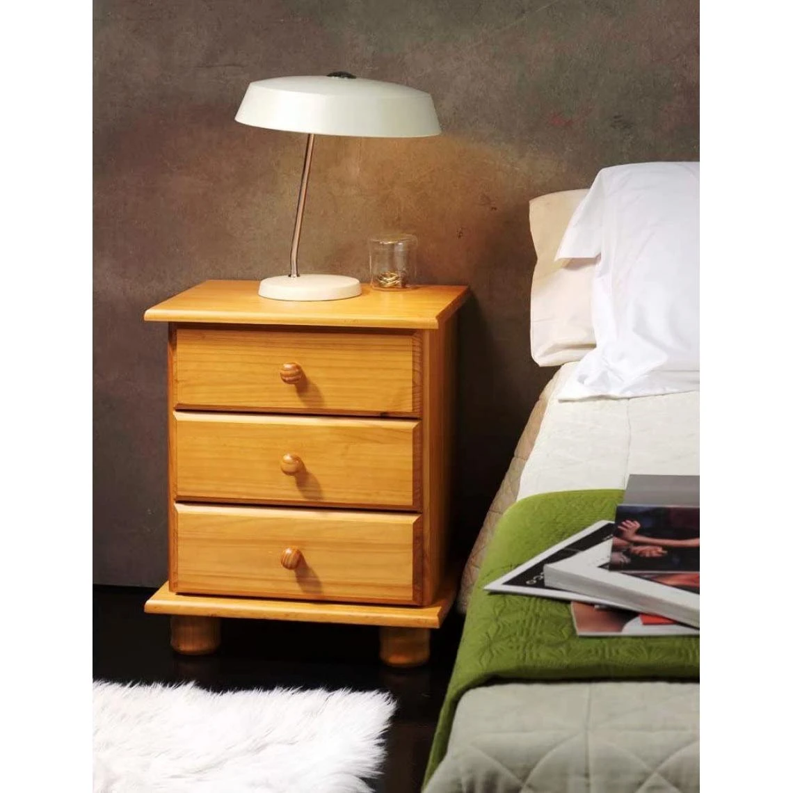 Visiodirect Table De Chevet Enfant De 3 Tiroirs En Bois Coloris Miel - Longueur 34... 3 Visiodirect Table De Chevet Enfant De 3 Tiroirs En Bois Coloris Miel - Longueur 34... – Image 3