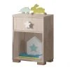 Pegane Table De Chevet Enfant / Table De Nuit Coloris Effet Bois - Hauteur 56...