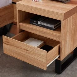 Baita Table De Chevet FELIX Effet Chêne Et Pieds En Métal 1 Tiroir Et 1 Ni... 7 Baita Table De Chevet FELIX Effet Chêne Et Pieds En Métal 1 Tiroir Et 1 Ni... -Magasin Dépôt Privé table de chevet felix effet chene et pieds en metal 1 tiroir et 1 niche l45cm 10874190 28387686 1140x1140