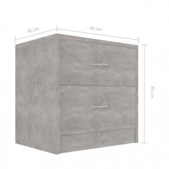 Chunhelife Table De Chevet Gris Béton 40 X 30 X 40 Cm Aggloméré -Magasin Dépôt Privé table de chevet gris beton 40 x 30 x 40 cm agglomere 9348823 24428803 1140x1140