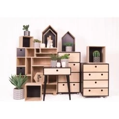 HOUSE NORDIC Table De Chevet Scandinave Noire PARMA -Magasin Dépôt Privé table de chevet scandinave noire etrenne design 235018 3 1140x1140