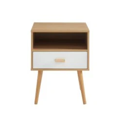Baita Table De Chevet ULOS Décor Bois Et Blanc 1 Tiroir 1 Niche - L40cm 8 Baita Table De Chevet ULOS Décor Bois Et Blanc 1 Tiroir 1 Niche - L40cm -Magasin Dépôt Privé table de chevet ulos decor bois et blanc 1 tiroir 1 niche 10611602 41902 1140x1140