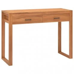VidaXL Bureau Avec 2 Tiroirs 100x40x75 Cm Bois De Teck Recyclé
