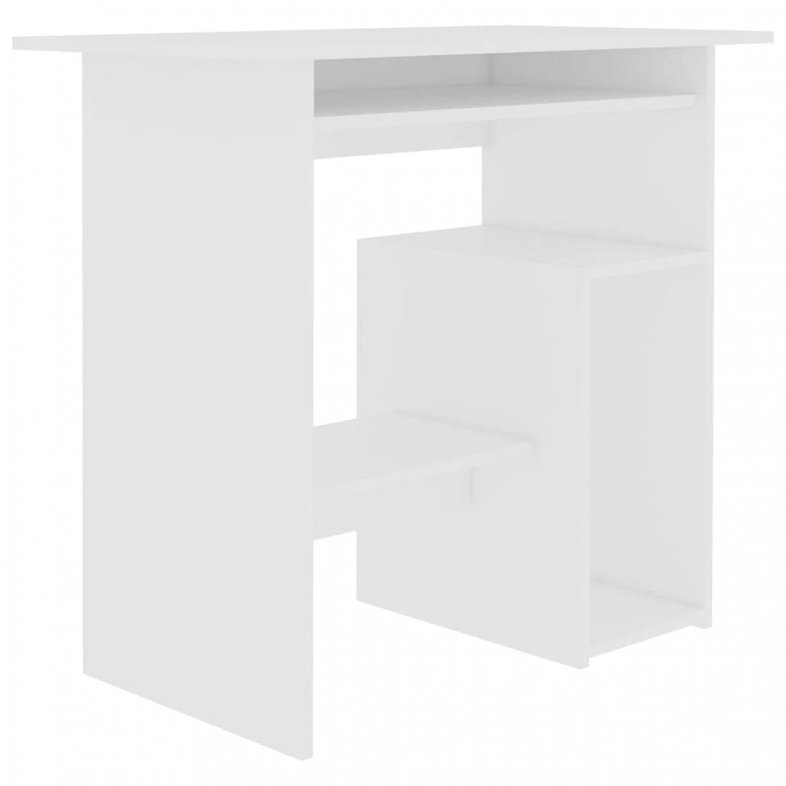 VidaXL Bureau Blanc 80 X 45 X 74 Cm Aggloméré 2 VidaXL Bureau Blanc 80 X 45 X 74 Cm Aggloméré – Image 2