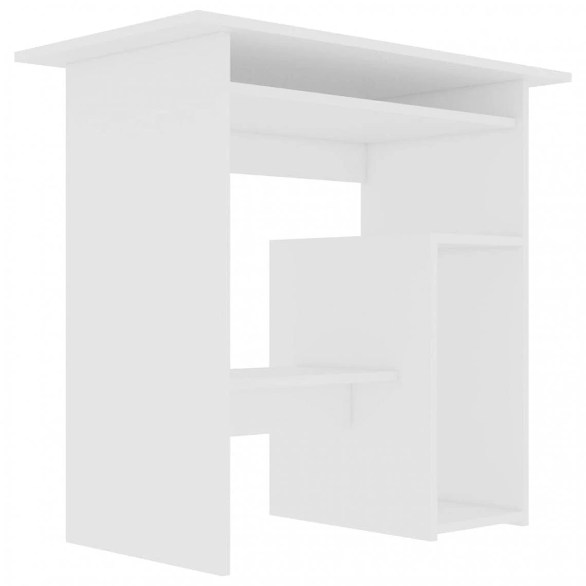 VidaXL Bureau Blanc 80 X 45 X 74 Cm Aggloméré 4 VidaXL Bureau Blanc 80 X 45 X 74 Cm Aggloméré – Image 4