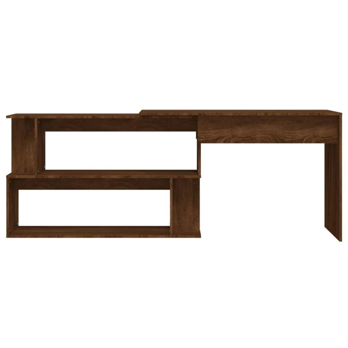 VidaXL Bureau D'angle Chêne Marron 200x50x76 Cm Bois D'ingénierie 4 VidaXL Bureau D'angle Chêne Marron 200x50x76 Cm Bois D'ingénierie – Image 4