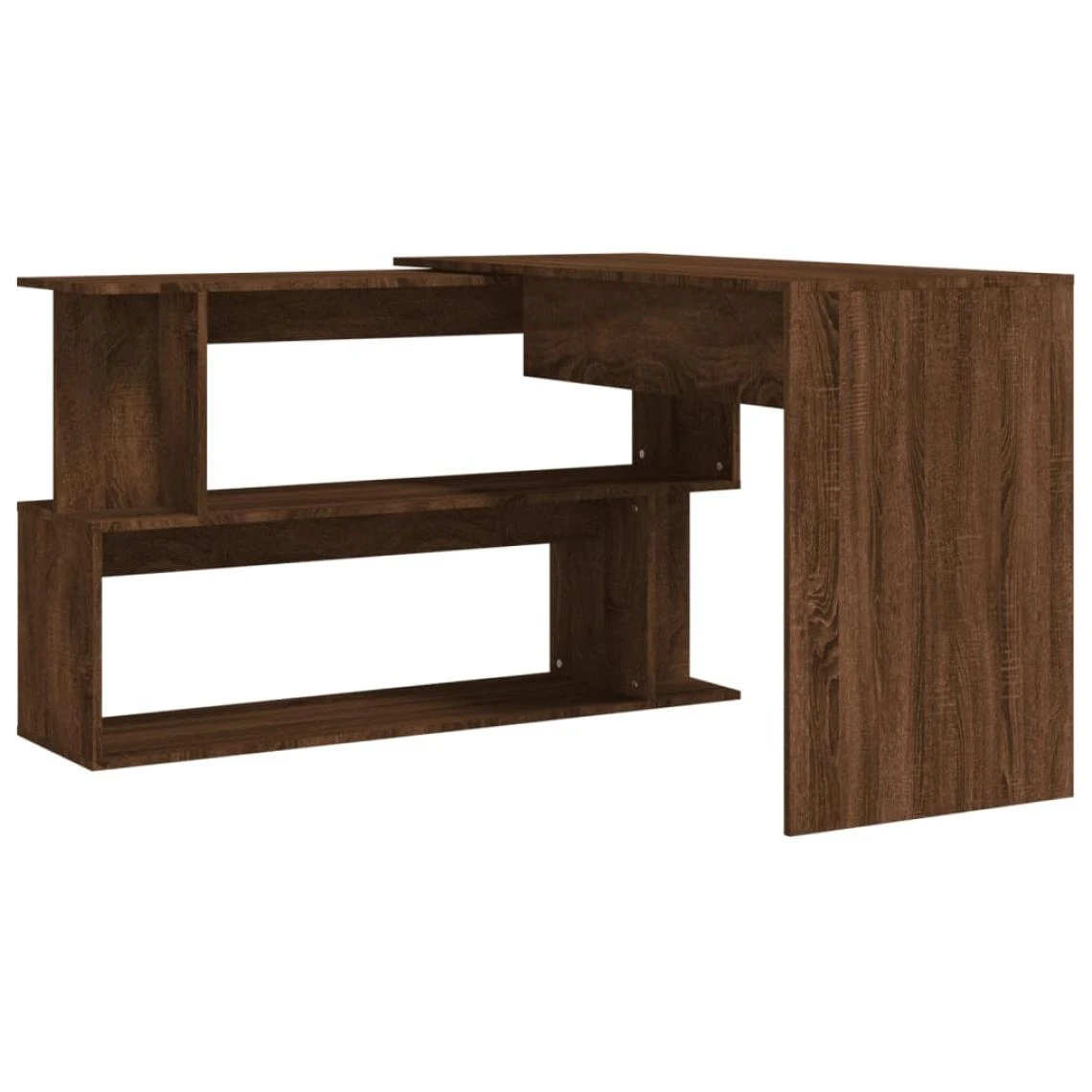 VidaXL Bureau D'angle Chêne Marron 200x50x76 Cm Bois D'ingénierie 5 VidaXL Bureau D'angle Chêne Marron 200x50x76 Cm Bois D'ingénierie – Image 5