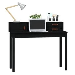 VidaXL Bureau Noir 110x50x93 Cm Bois Massif De Pin 7 VidaXL Bureau Noir 110x50x93 Cm Bois Massif De Pin -Magasin Dépôt Privé vidaxl bureau noir 110x50x93 cm bois massif de pin 14114946 39327934 1140x1140