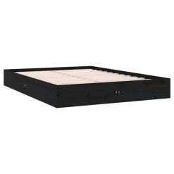 VidaXL Cadre De Lit Noir Bois Massif 200x200 Cm -Magasin Dépôt Privé vidaxl cadre de lit noir bois massif 200x200 cm 13614158 37426604 1140x1140
