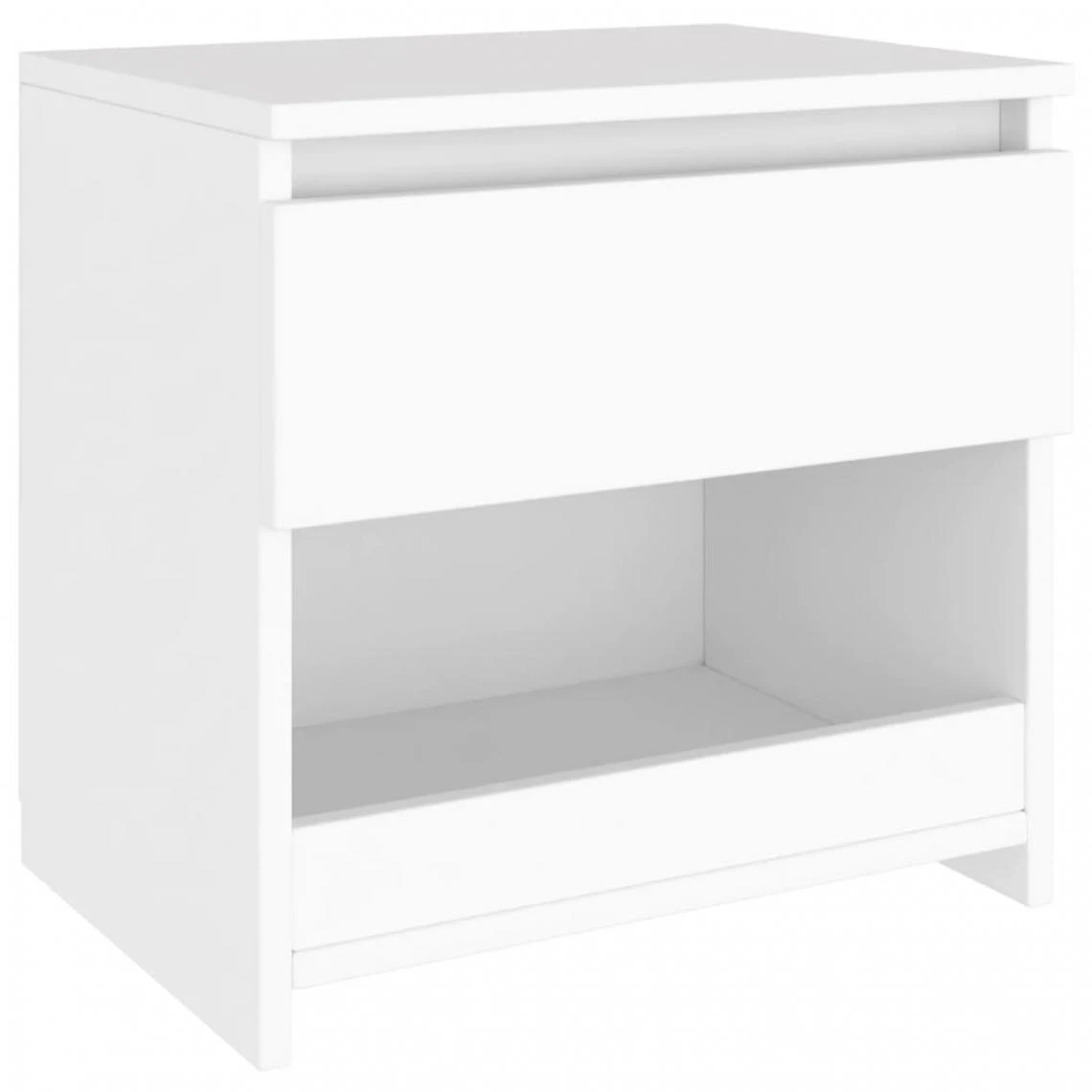 VidaXL Table De Chevet Blanc 40x30x39 Cm Aggloméré 2 VidaXL Table De Chevet Blanc 40x30x39 Cm Aggloméré – Image 2